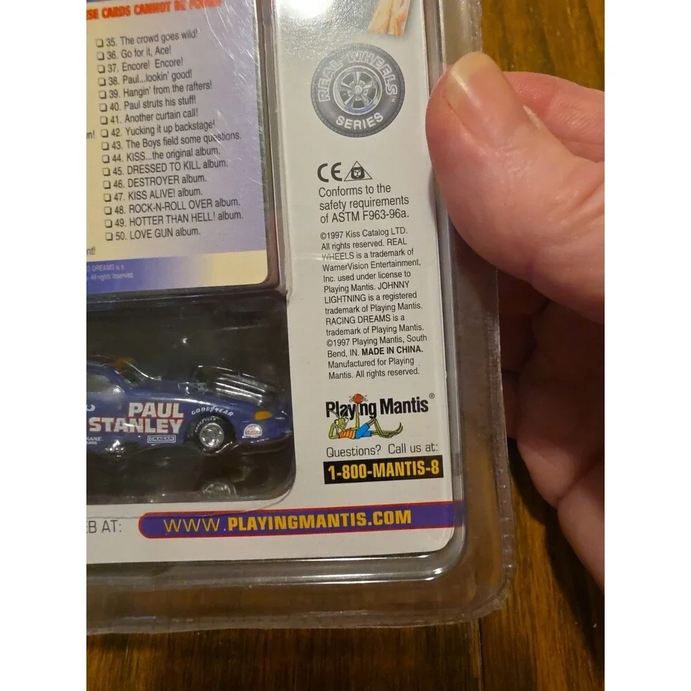 KISS Die Cast Car and Card #26 Paul Stanley Johnny Lightning 1997 1:64 MOC